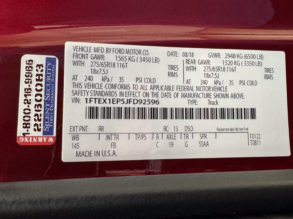 Certified 2018 Ford F150 XLT w/ Equipment Group 302A Luxury AWD/4WD image 33
