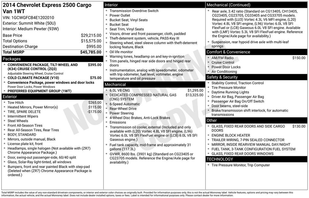 Used 2014 Chevrolet Express 2500 RWD image 22