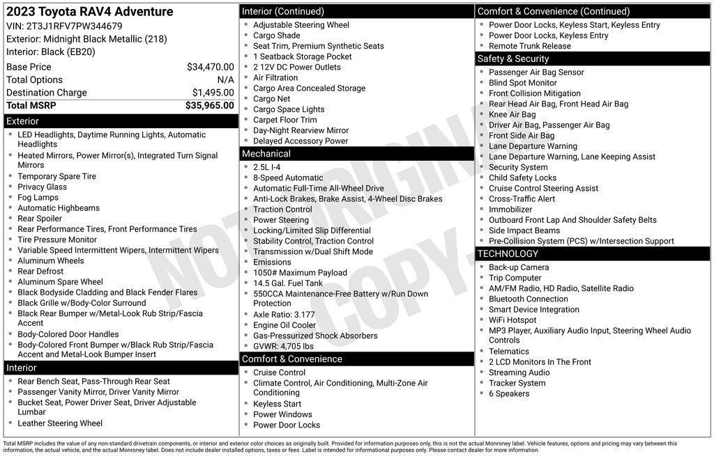 Certified 2023 Toyota RAV4 Adventure AWD/4WD image 35