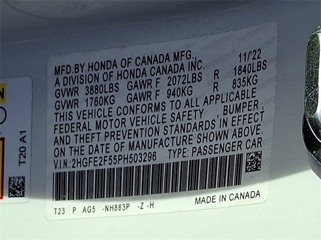 Certified 2023 Honda Civic Sport image 24