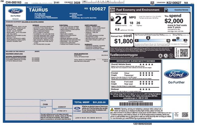 Used 2019 Ford Taurus SEL FWD image 30
