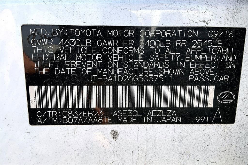 Used 2016 Lexus IS 200t RWD image 33