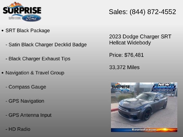 Used 2023 Dodge Charger SRT Hellcat w/ Navigation & Travel Group RWD image 12