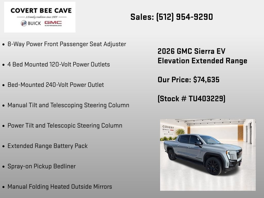 New 2026 GMC Sierra EV Elevation w/ Premium Package AWD/4WD image 38