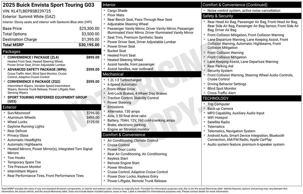 Used 2025 Buick Envista Sport Touring w/ Convenience I Package FWD image 29