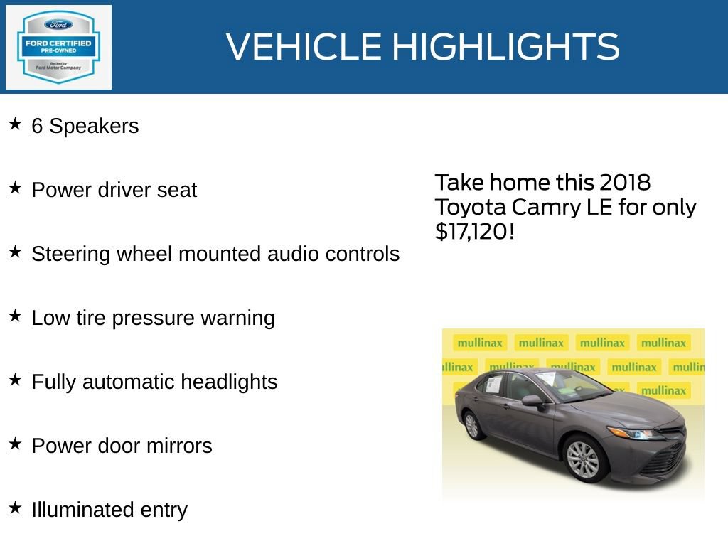 Used 2018 Toyota Camry LE FWD image 23