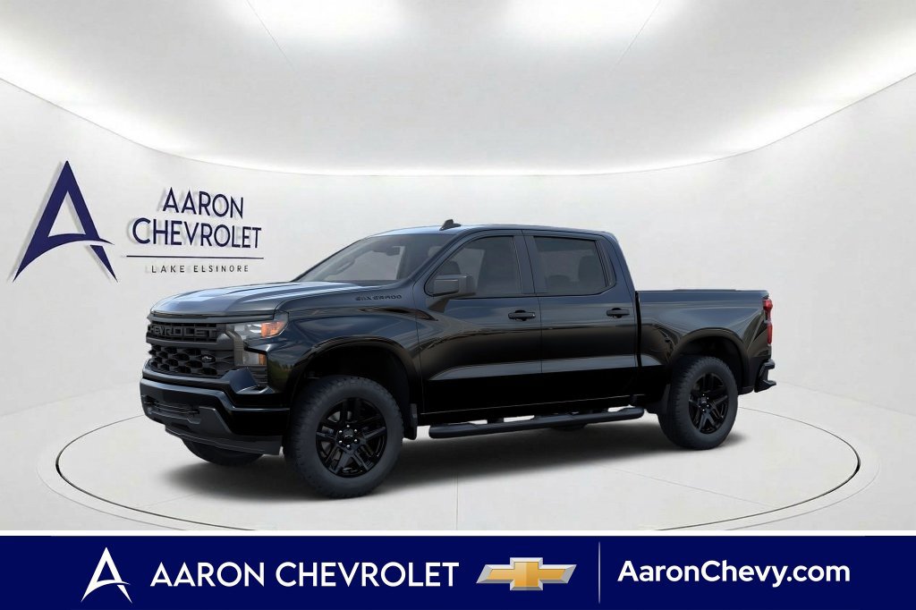 New 2026 Chevrolet Silverado 1500 Custom w/ Turbomax Blackout Package RWD image 1
