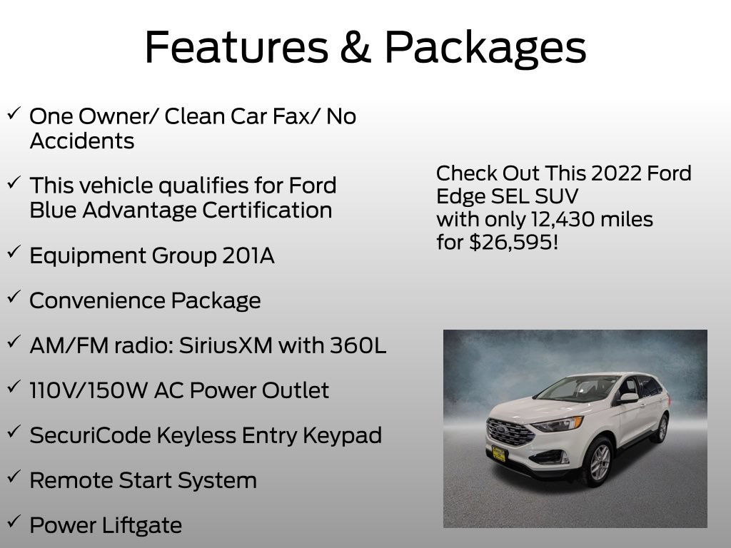 Used 2022 Ford Edge SEL w/ Convenience Package AWD/4WD image 4