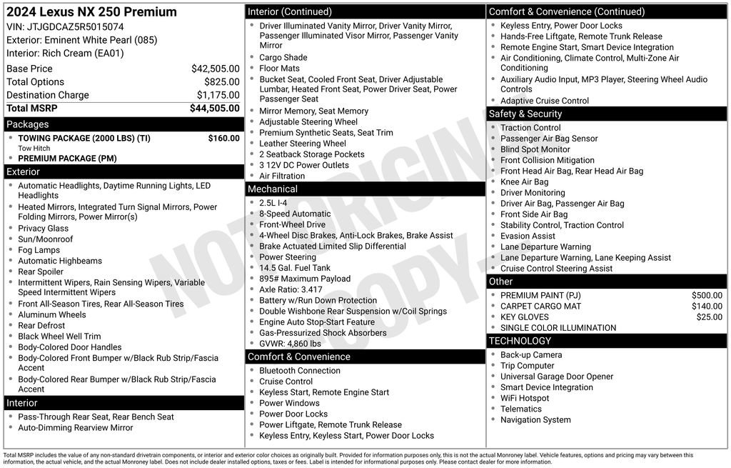 Used 2024 Lexus NX 250 FWD w/ Towing Package (2000 Lbs) image 27