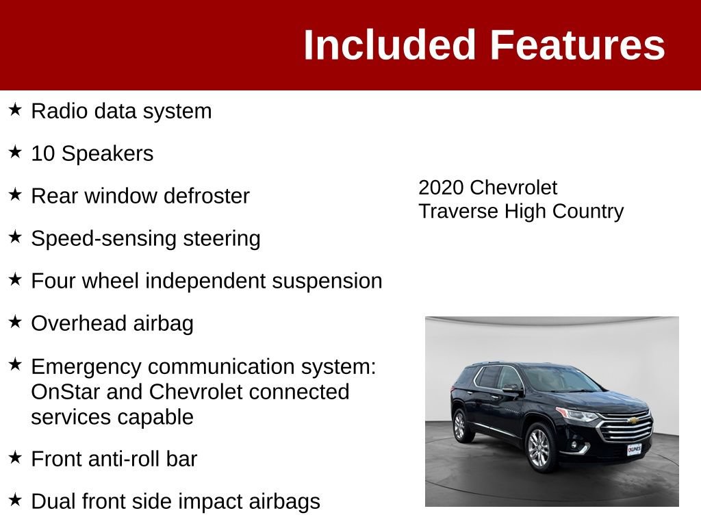 Used 2020 Chevrolet Traverse High Country AWD/4WD image 4