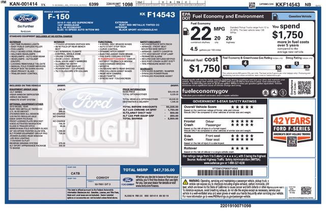Used 2019 Ford F150 XLT w/ Equipment Group 302A Luxury RWD image 6