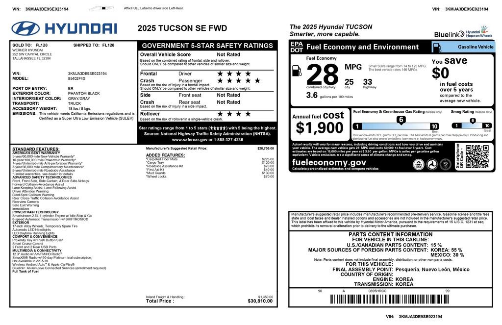 Used 2025 Hyundai Tucson SE FWD image 8
