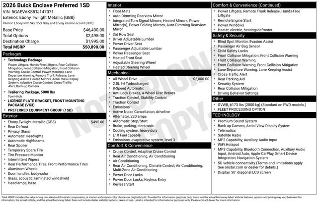 Certified 2026 Buick Enclave Preferred AWD/4WD image 6