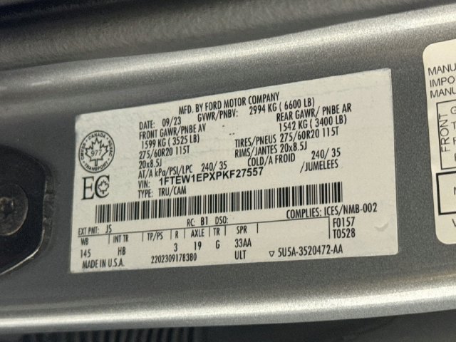 Used 2023 Ford F150 Lariat w/ Equipment Group 502A High AWD/4WD image 37