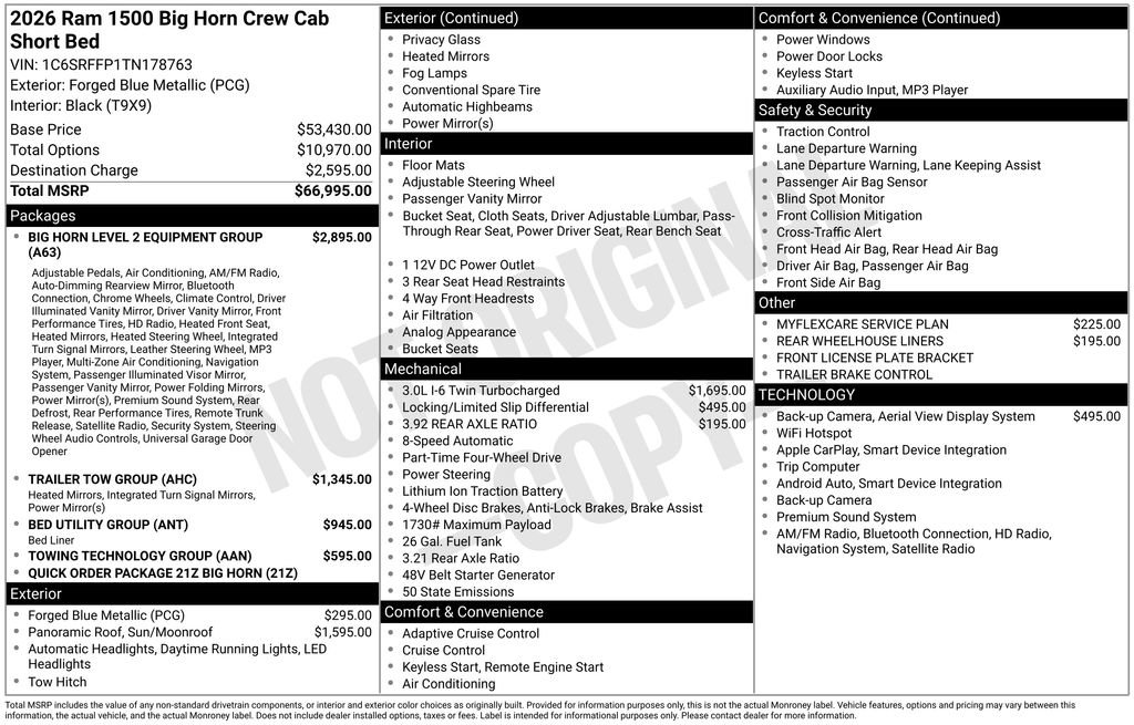 New 2026 RAM 1500 Big Horn AWD/4WD image 6