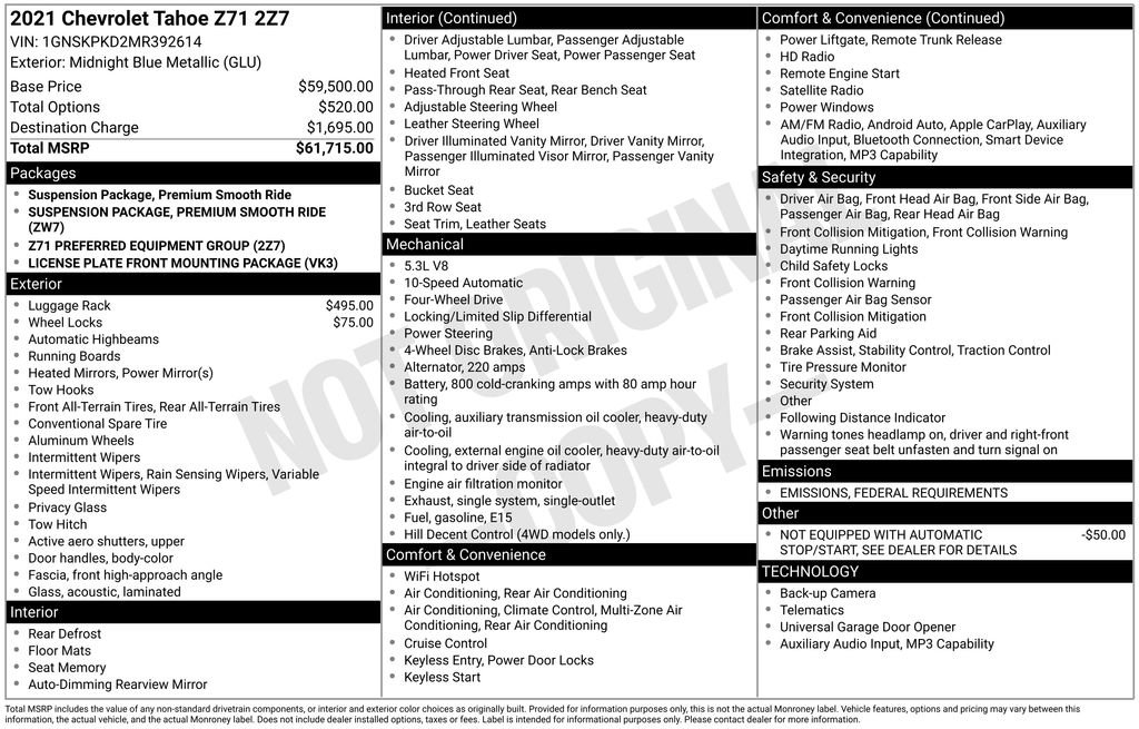 Used 2021 Chevrolet Tahoe Z71 image 6