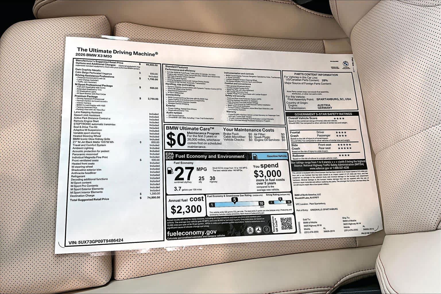 New 2026 BMW X3 M50 w/ Premium Package AWD/4WD image 20