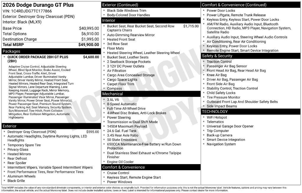 New 2026 Dodge Durango GT AWD/4WD image 29