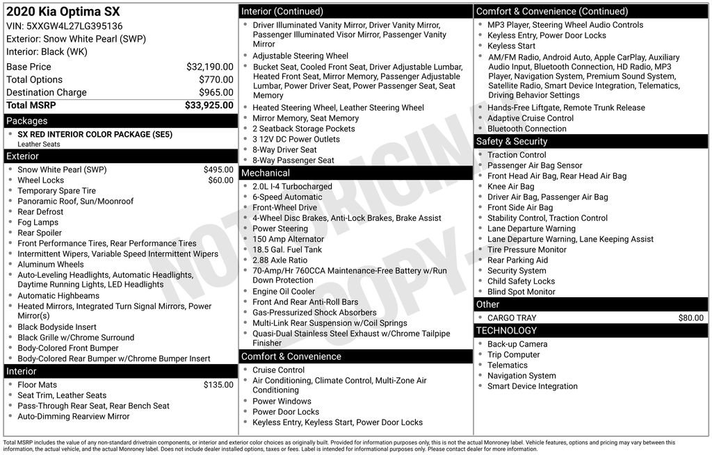 Used 2020 Kia Optima SX image 26