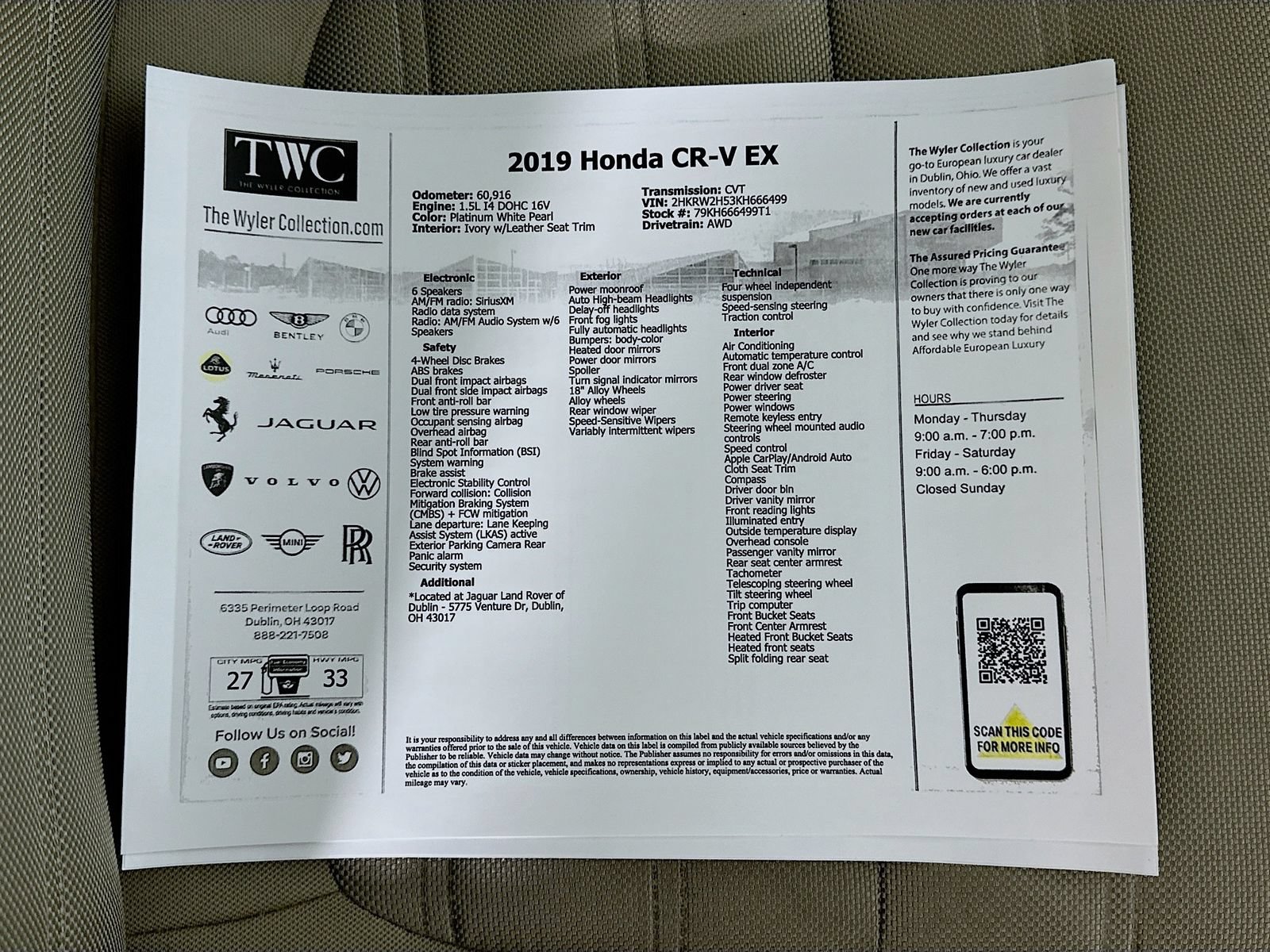Used 2019 Honda CR-V EX image 45