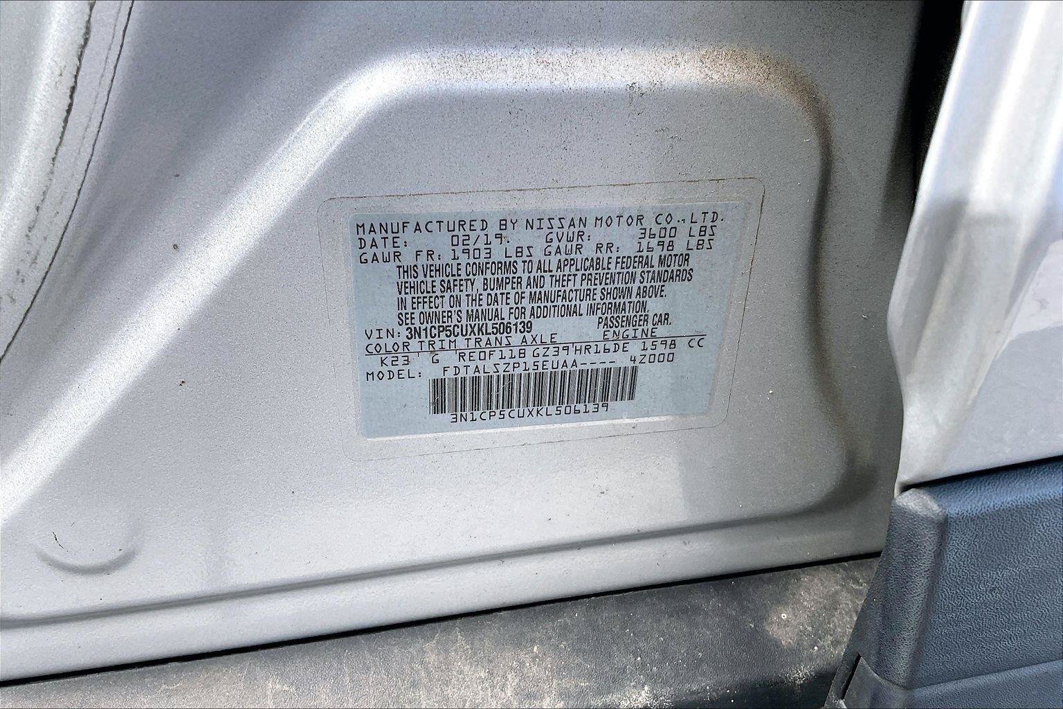 Certified 2019 Nissan Kicks SV FWD image 3