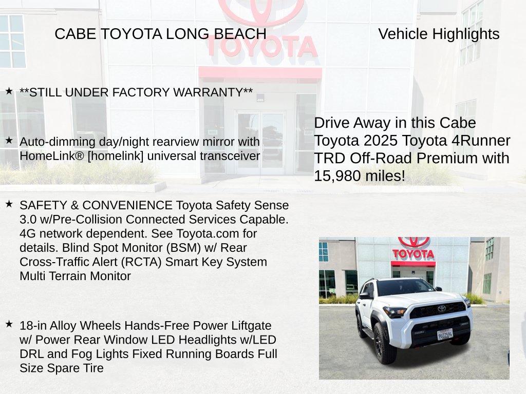 Used 2025 Toyota 4Runner TRD Off-Road Premium AWD/4WD image 7