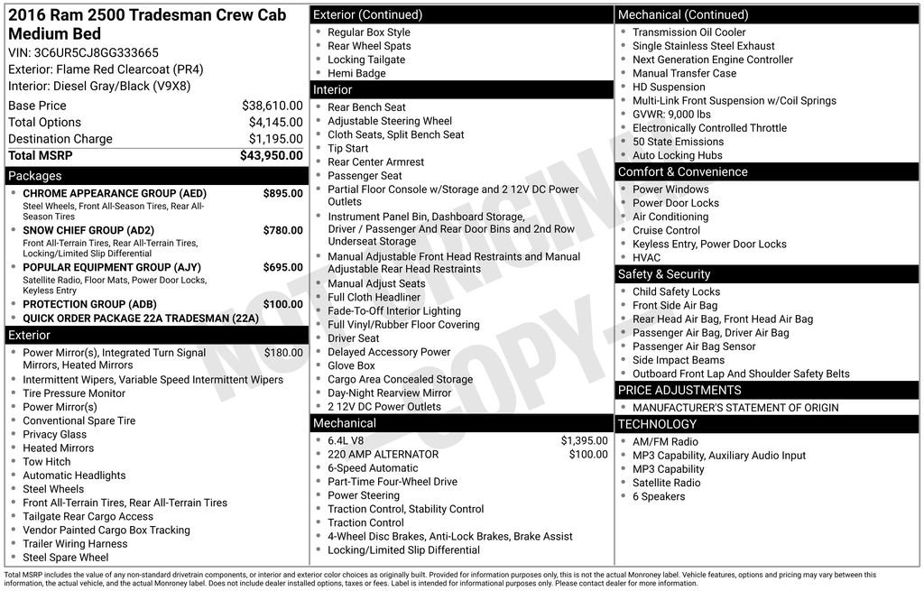 Used 2016 RAM 2500 Tradesman w/ Chrome Appearance Group image 5