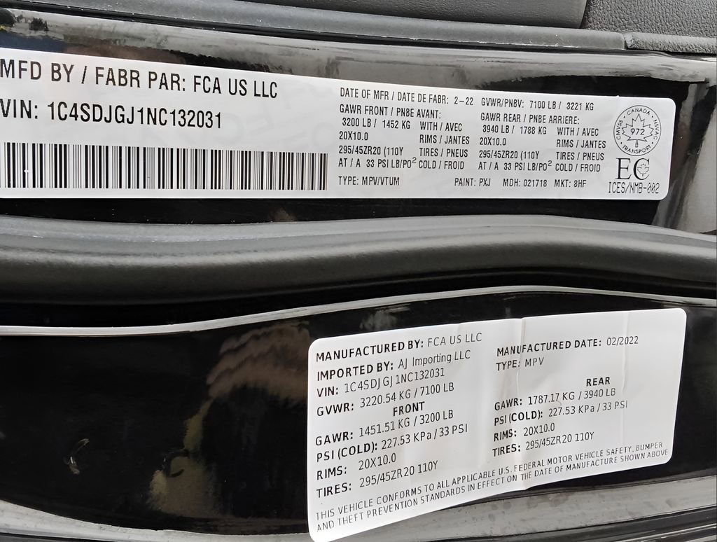 Used 2022 Dodge Durango SRT w/ SRT Interior Appearance Group image 13