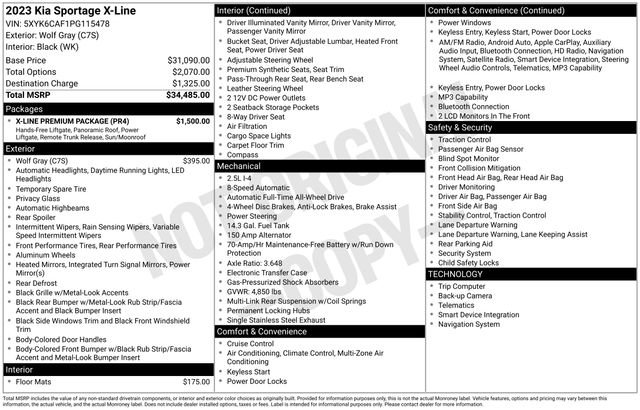 Certified 2023 Kia Sportage X-Line w/ X-Line Premium Package AWD/4WD image 14