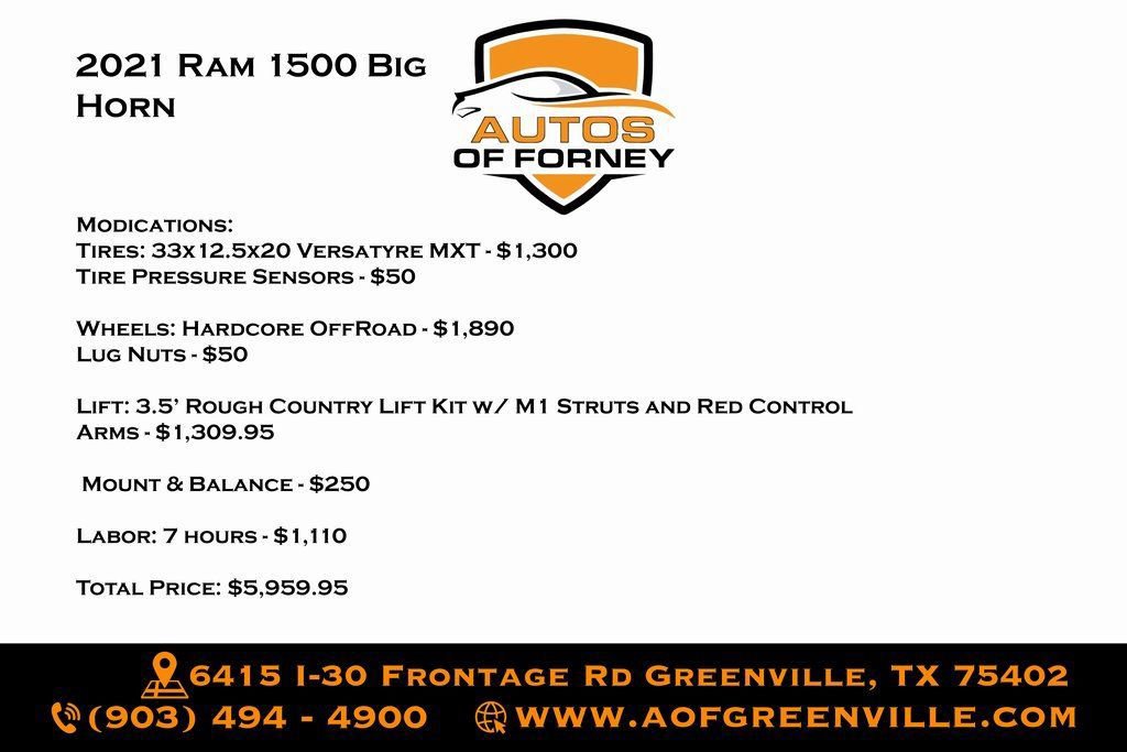 Used 2021 RAM 1500 Big Horn AWD/4WD image 2