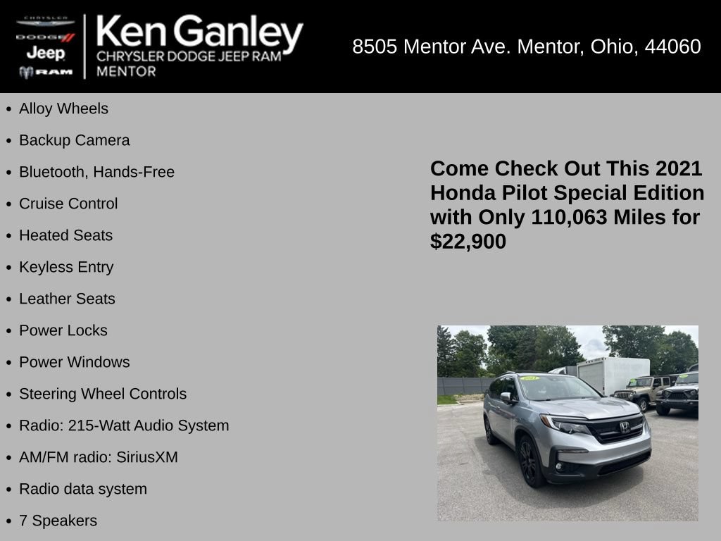 Used 2021 Honda Pilot Special Edition image 5