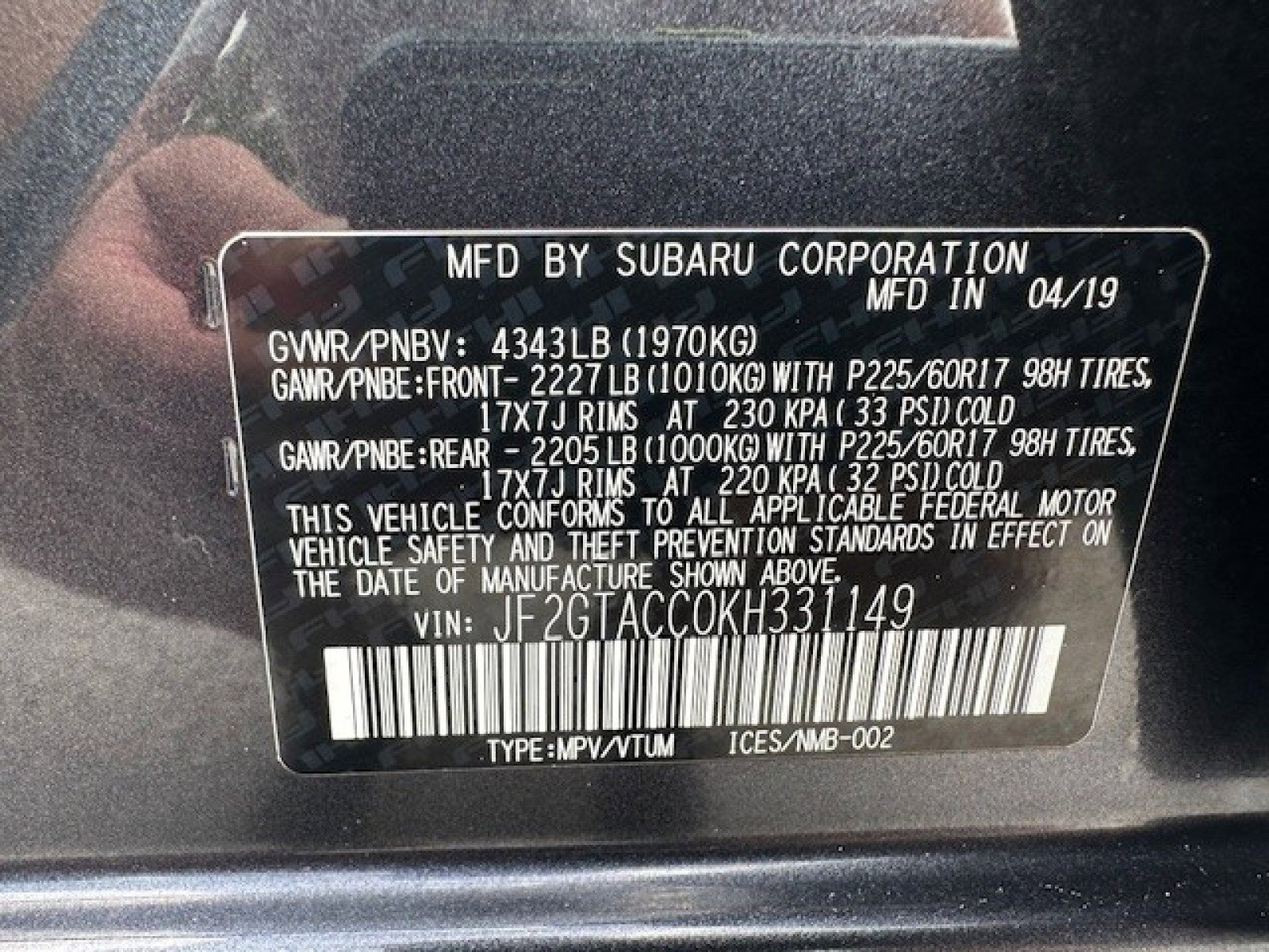 Used 2019 Subaru Crosstrek 2.0i Premium image 17