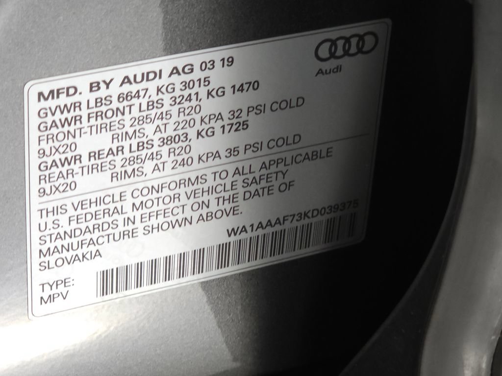 Used 2019 Audi Q7 3.0T Premium w/ Convenience Package AWD/4WD image 35