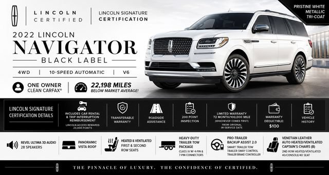 Certified 2022 Lincoln Navigator Black Label AWD/4WD image 3