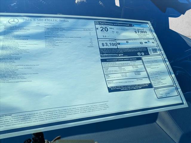 New 2026 Mercedes-Benz S 580 4MATIC Sedan image 14