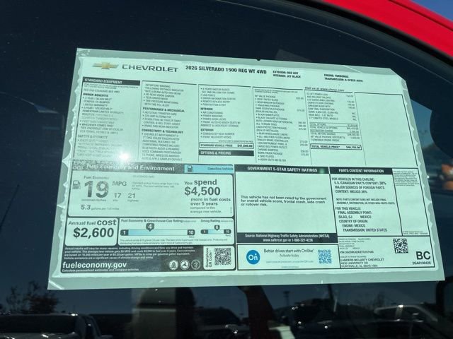 New 2026 Chevrolet Silverado 1500 W/T w/ WT Value Package image 32