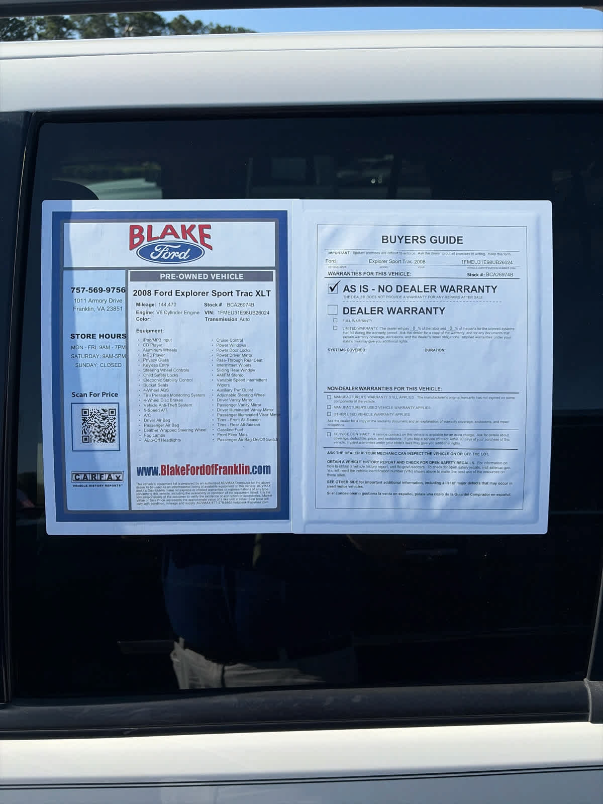 Used 2008 Ford Explorer Sport Trac XLT RWD image 28