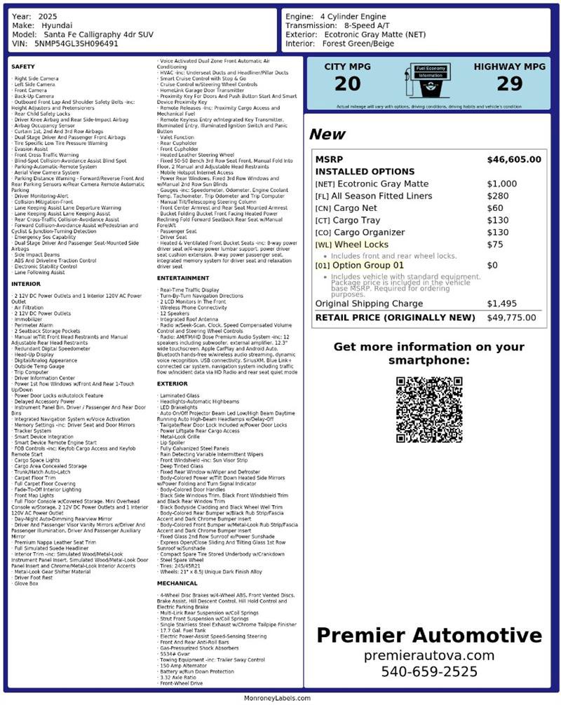 Used 2025 Hyundai Santa Fe Calligraphy FWD image 2
