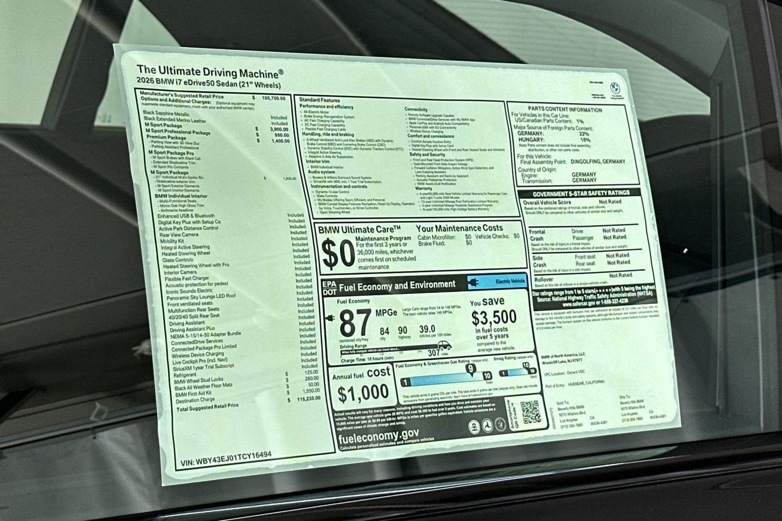 Used 2026 BMW i7 xDrive60 w/ M Sport Package RWD image 29