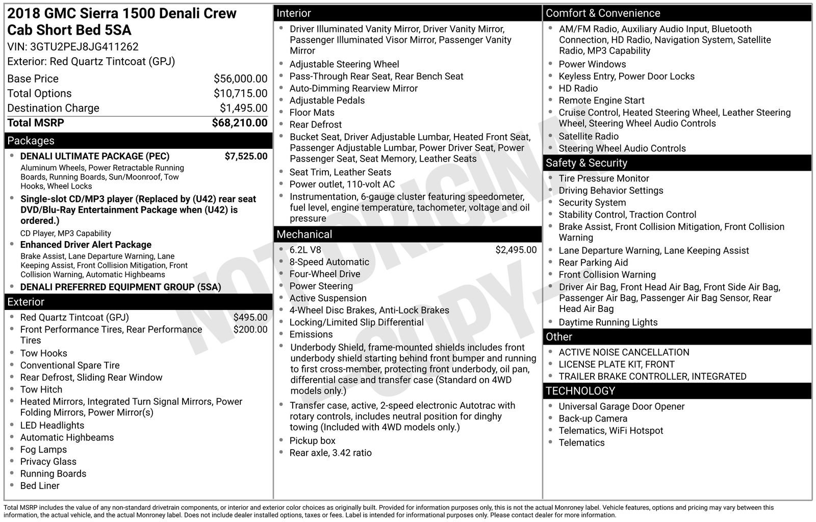 Used 2018 GMC Sierra 1500 Denali w/ Denali Ultimate Package AWD/4WD image 38