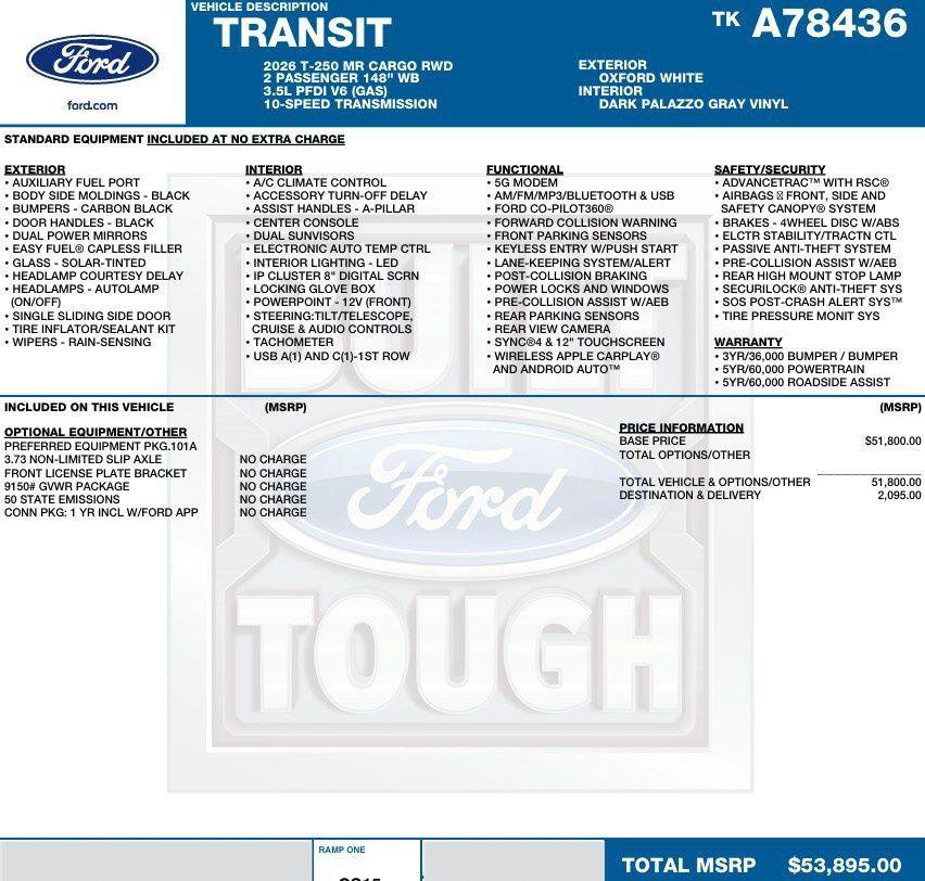 New 2026 Ford Transit 250 148 Medium Roof image 2