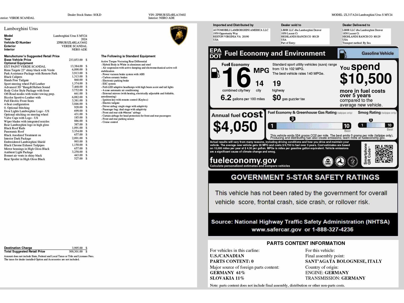 Used 2024 Lamborghini Urus S AWD/4WD image 6