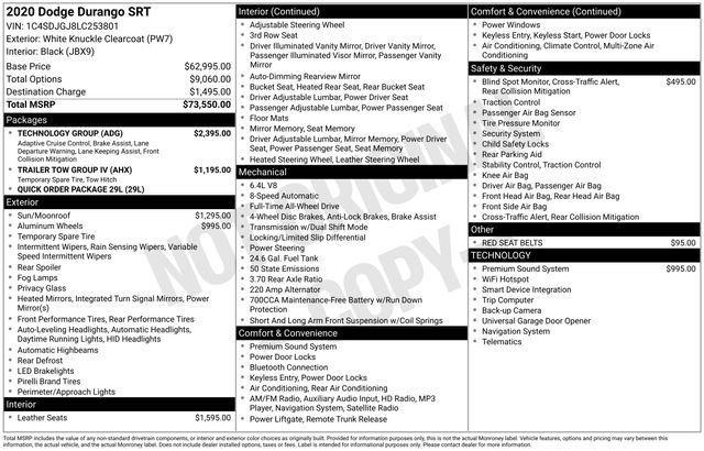 Used 2020 Dodge Durango SRT w/ Technology Group image 39