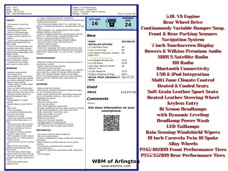 Used 2011 Jaguar XK Coupe image 2