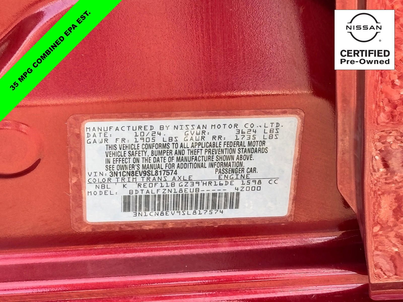 Certified 2025 Nissan Versa SV FWD image 29