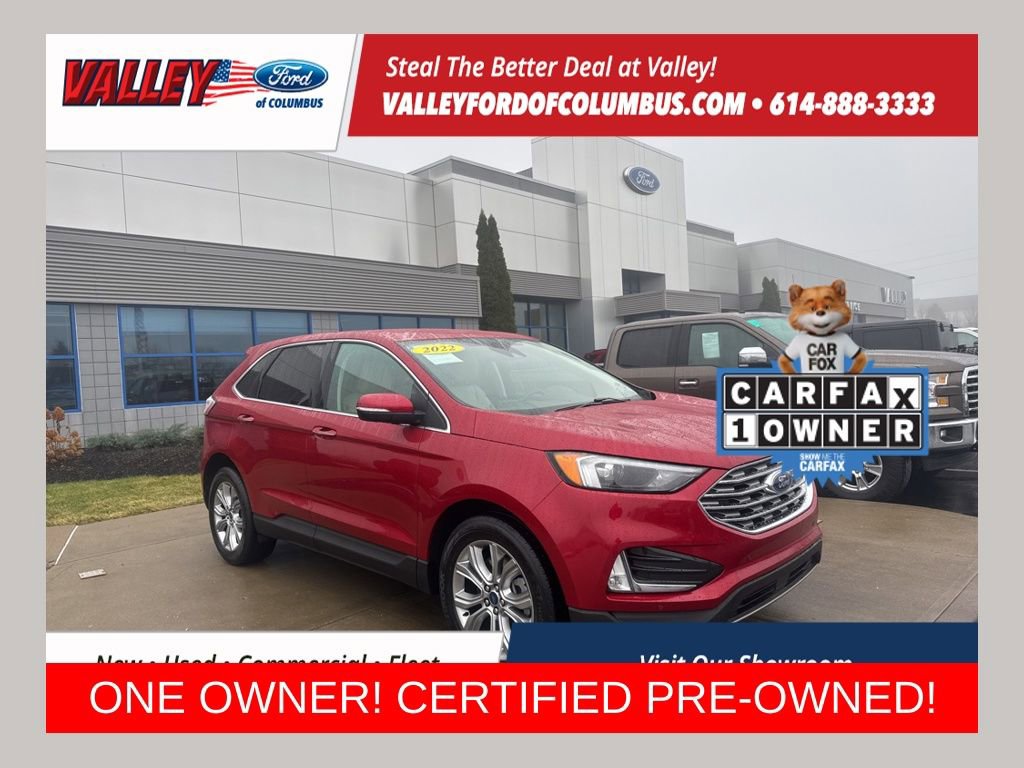Certified 2022 Ford Edge Titanium w/ Class II Trailer Tow Package