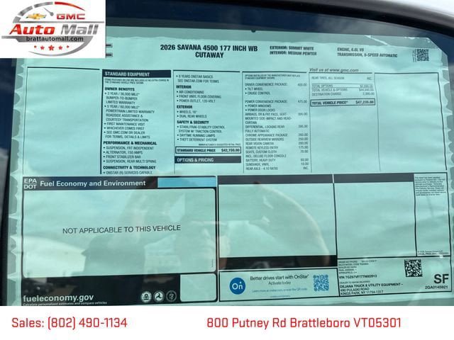 New 2026 GMC Savana 4500 w/ Power Convenience Package RWD image 8