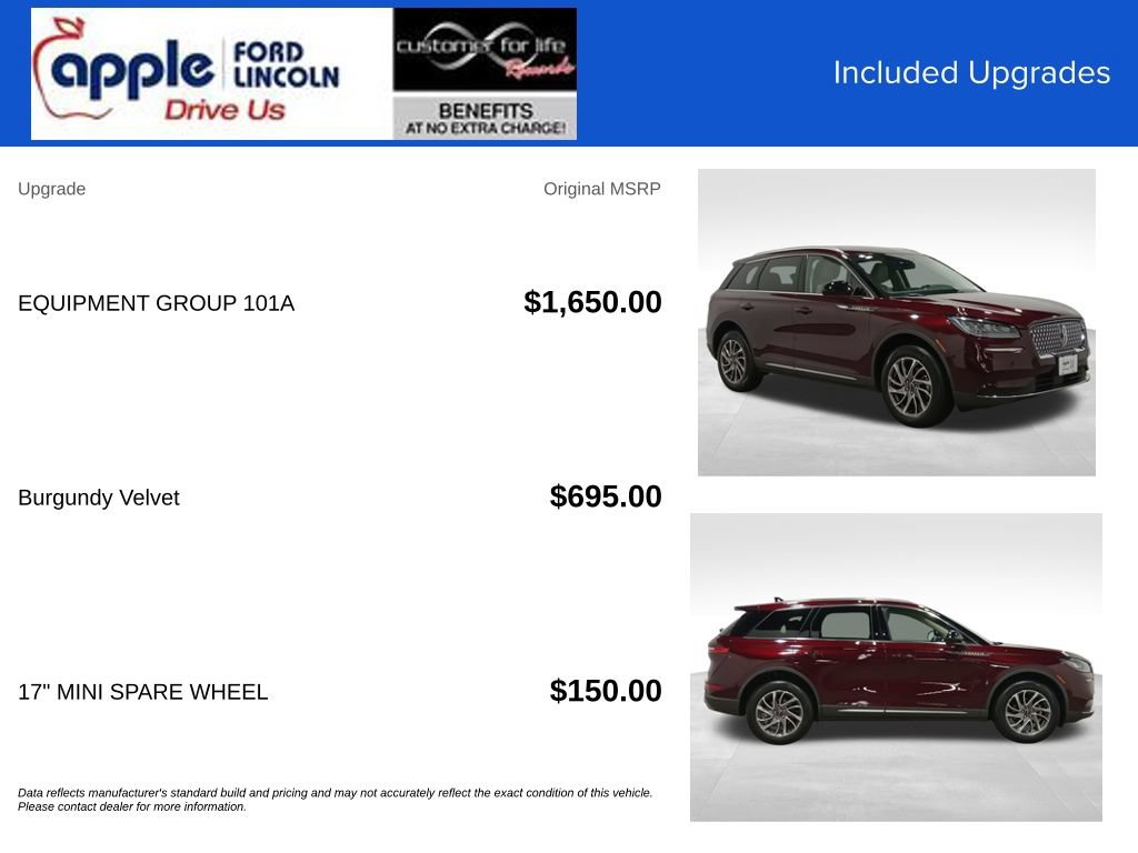 Certified 2021 Lincoln Corsair AWD w/ Equipment Group 101A image 4