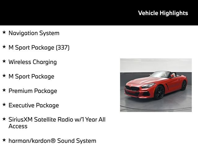Used 2019 BMW Z4 sDrive30i w/ M Sport Package RWD image 5