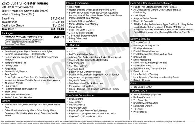 Used 2025 Subaru Forester Touring w/ Popular Package - Touring image 14